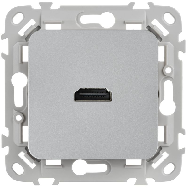 Розетка HDMI СП FLITE РШДМА-ФлА механизм алюм. IEK FI-H10-K47