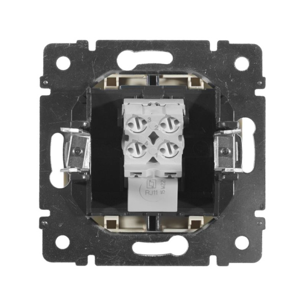 Розетка телефонная 1-м СП Valena RJ11 IP20 4 контакт. механизм сл. кость IEK 774338
