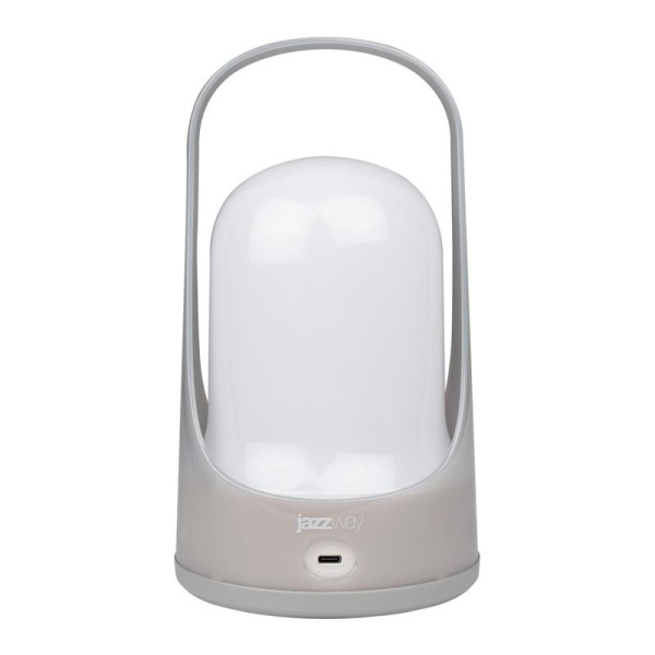 Фонарь светодиодный аккумуляторный кемпинговый Accu5-L60-gy 60SMDх0.5Вт 220/350/650лм 8000-9000К IP20 (Li-ion аккумулятор 3.7В 18650 3600мА.ч) диммер сер. JazzWay 5058323