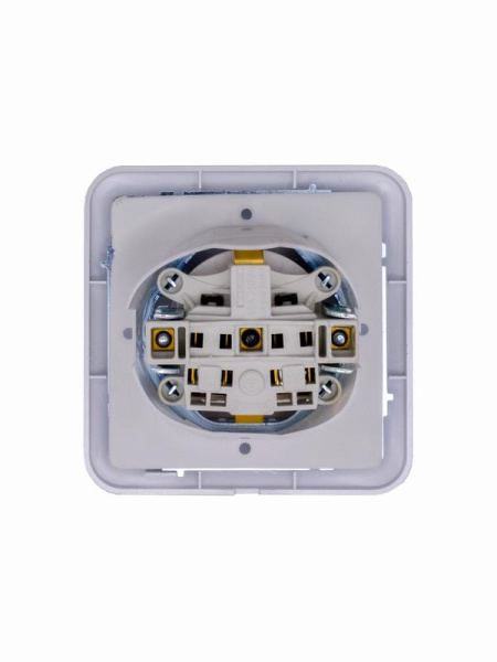 Розетка 1-м СП ASTI 16А IP44 с заземл. с крышкой ПБТ механизм платина LEZARD 7081-3588-123BIPCH