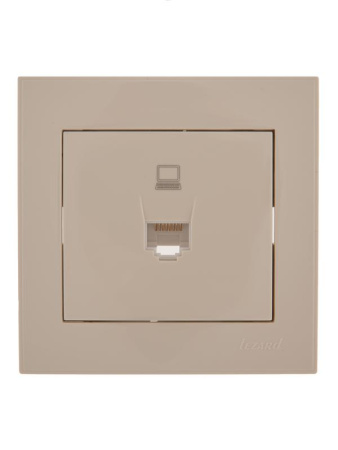 Розетка компьютерная СП Rain RJ45 крем. LEZARD 703-0303-139