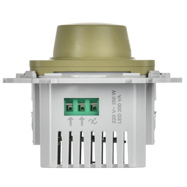 Светорегулятор проходной СП FLITE СС16-5-1-ФлО LED 250Вт механизм олив. IEK FI-D22-0250-P-K26