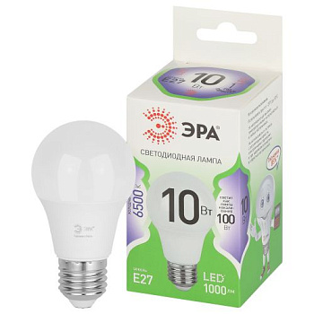 Лампа светодиодная GREEN LINE A60-10W-865-E27 GL 10Вт A60 6500К холодный бел. E27 Эра Б0067090