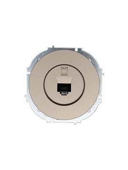 Розетка компьютерная СП OSEN RJ45 кат.6 механизм титан LEZARD 743-3788-140