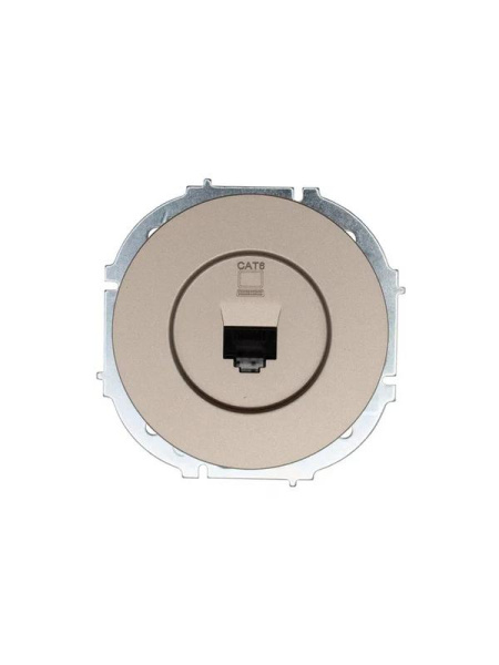 Розетка компьютерная СП OSEN RJ45 кат.6 механизм титан LEZARD 743-3788-140