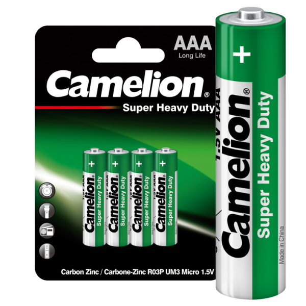 Элемент питания солевой AAA/R03 BL-4 (блист.4шт) Camelion 1668