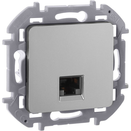 Розетка компьютерная Inspiria RJ45 кат.5E UTP алюм. IEK 673827