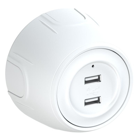 Розетка USB 2-м Rotondo с подсветкой бел. OneKeyElectro 7700896
