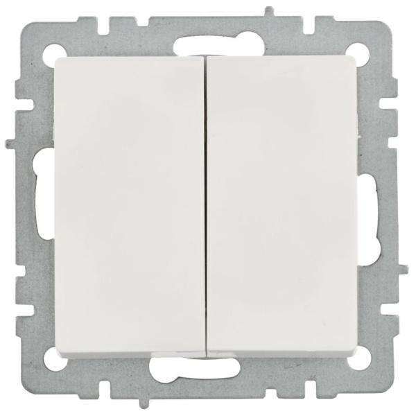 Выключатель проходной 2-кл. Brite 10А ВС10-2-6-БрБ механизм бел. IEK BR-V22-0-10-K01-PRO