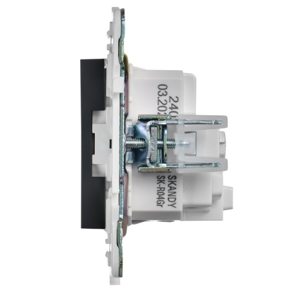 Розетка SKANDY 16А с заземл. без защ. шторок SK-R05T титан IEK SK-R11-16-K48