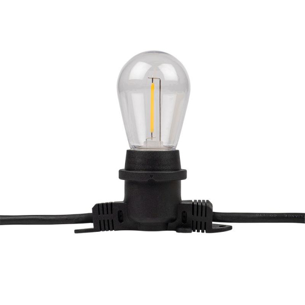 Гирлянда уличная "Белт-лайт" PBL-S40/L241.5 Black E27 IP65 24м 40ламп 1.5м шнур соедин. в линию max750Вт (лампы не в комплекте; возможно использование с фитолампами в теплице) черн. JazzWay 5058255