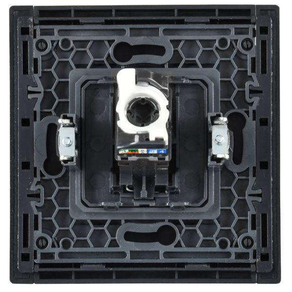 Розетка компьютерная RJ45 кат.6 FORTE&PIANO FP131 черн. IEK FP-K10-2-K02