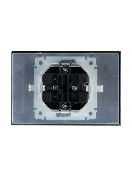 Розетка 2-м СП BRITE РСбш12-3-44-БрШ 16А в сборе IP44 с крышкой шампань IEK BR-R26-16-44-K37-F