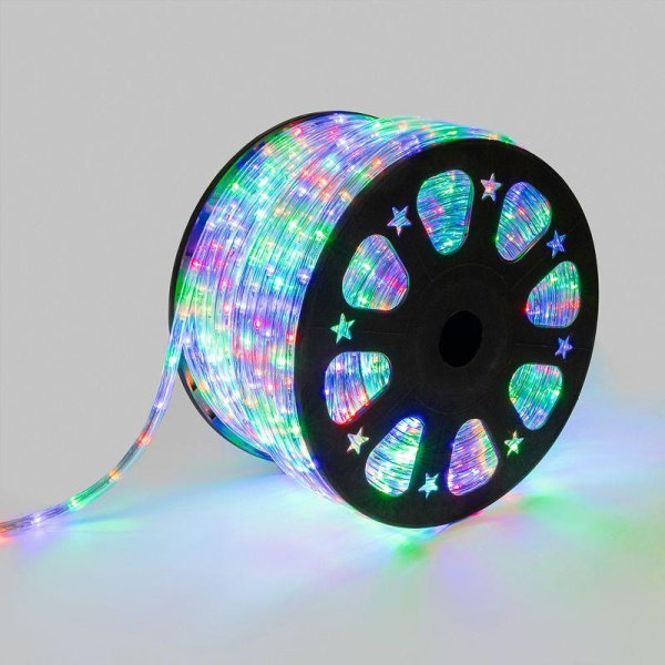 Шнур светодиодный Дюралайт чейзинг 3Вт 24LED/м мультиколор RYGB (уп.100м) Neon-Night 121-329-4