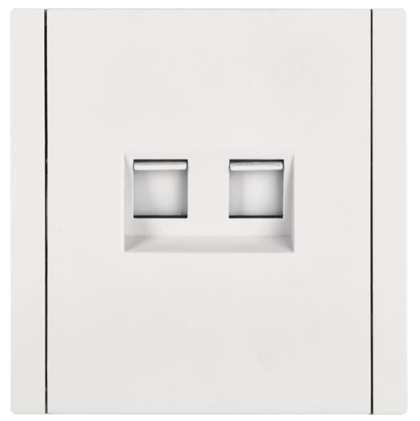 Розетка 2-м RJ11+RJ45 кат.5E FORTE&PIANO FP235 бел. IEK FP-KT20-O-1-K01