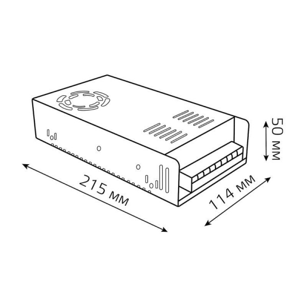 Блок питания для светодиод. ленты Black 400Вт 12В IP20 (драйвер) GAUSS 202003400