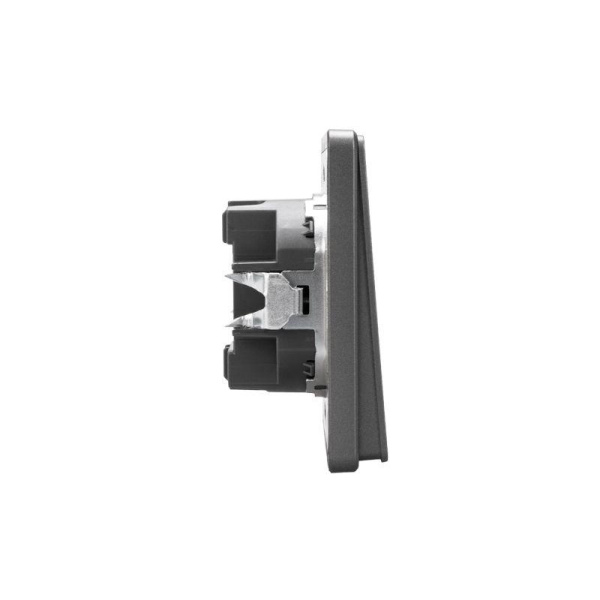 Выключатель 1-кл. СП ROUND MIELE 10А с подсветкой титан Kranz KR-78-0713-2