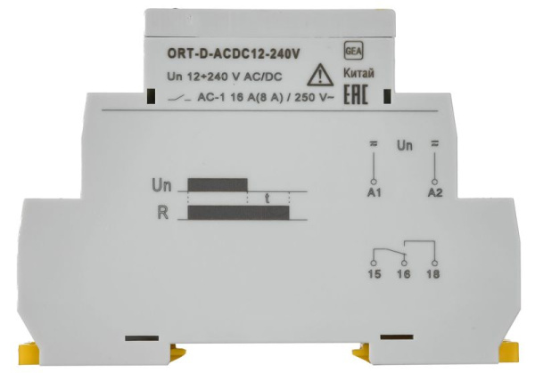 Реле задержки выключения при снятии питания ORT 12-240В AC/DC IEK ORT-D-ACDC12-240V