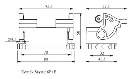 Корпус низкий 6п EMAS EBM06GM42