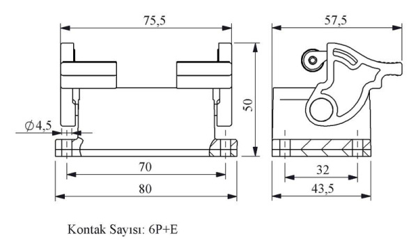 Корпус низкий 6п EMAS EBM06GM42