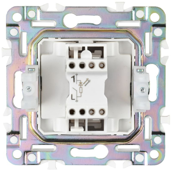Выключатель 1-кл. SKANDY 10А SK-V07S с индикацией серебр. IEK SK-V10-1-10-K23