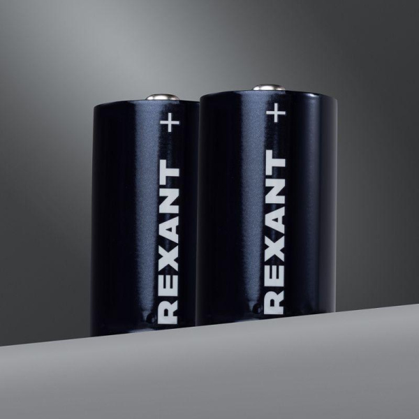 Элемент питания алкалиновый D/LR20 1.5В (блист.2шт) Rexant 39-1020