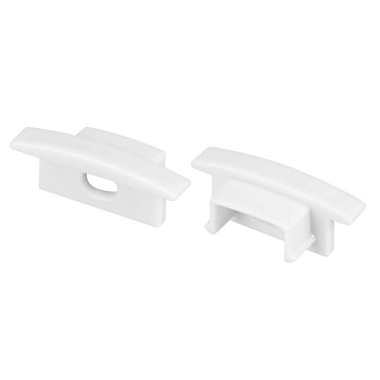 Заглушка LINE-2308-F с отверстием WHITE пластик (комплект) Arlight 044238