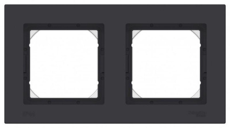 Рамка 2-м AtlasDesign Aqua IP44 карбон SE ATN441002