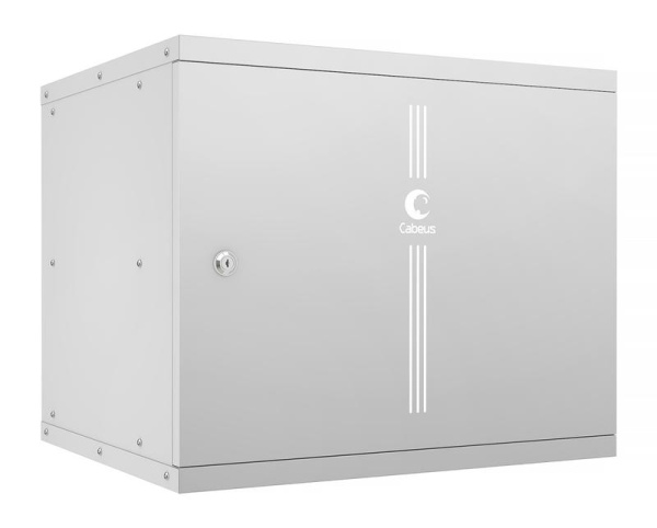 Шкаф телекоммуникационный настенный разборный LIGHT WSC-05D-9U55/45m 19дюйм 9U дверь метал. сер. Cabeus 10177c