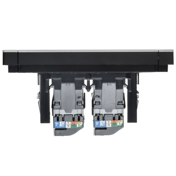 Розетка компьютерная 2-м СП FORTE&PIANO FP733M RJ45 кат.5E IP20 никель IEK FP-K20-1-M-K50