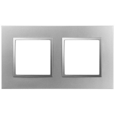 Рамка 2-м Elegance 14-5012-03 Classic алюм. Эра Б0060578