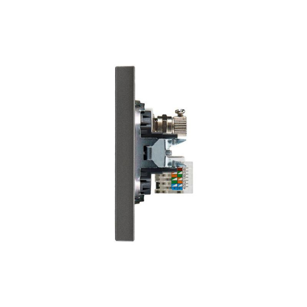 Розетка компьютерная + телевизионная СП STRONG RJ45 кат.6 + TV графит Kranz KR-78-0722-6