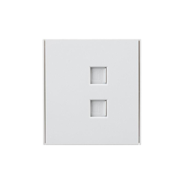 Розетка компьютерная 2-м СП STRONG RJ45 + RJ45 кат.6 IP20 жемчуж. Kranz KR-78-0725-4