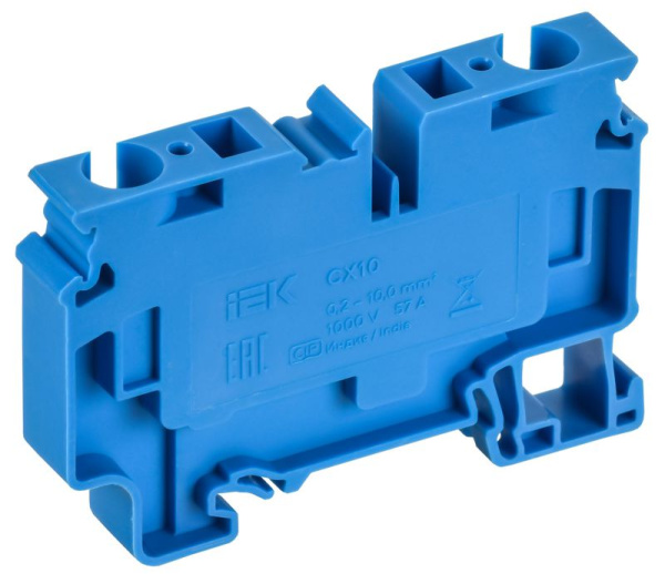 Клемма пружинная проходная CX10 BU 10кв.мм син. ARMAFIX IEK AF-CT40-00-K07-010