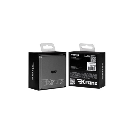 Розетка СП ROUND HDMI IP20 титан Kranz KR-78-0730-2