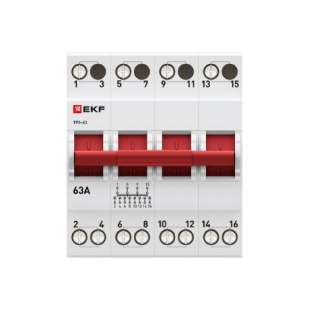 Переключатель трехпозиционный ТПС-63 4P 63А PROxima EKF TPS463