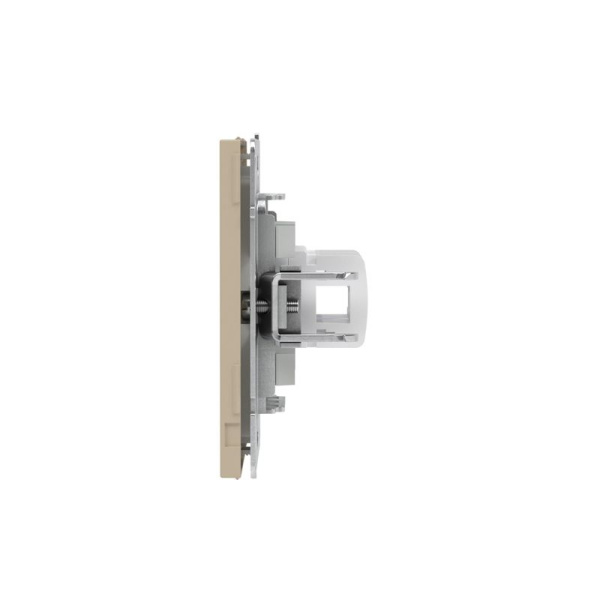 Розетка компьютерная 2-м KANT RJ45 кат.6A без шторки ванильн. марципан DKC 7015674