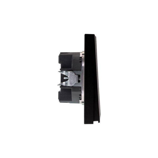 Переключатель проходной 2-кл. СП STRONG 10А антрацит Kranz KR-78-0709-5