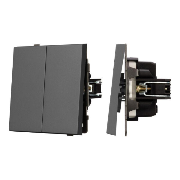 Выключатель непроходной 2-кл. SWT-TENDO-MK02-SFPL-GR 10А 230В механизм Arlight 054546