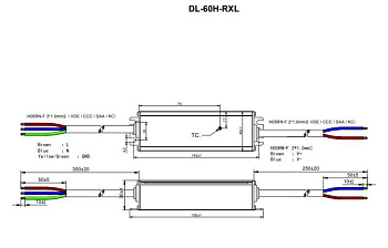 Драйвер для светодиодной ленты DONE POWER DL-60H-V24-RXL 60Вт 24В IP67 150х40х30мм VARTON