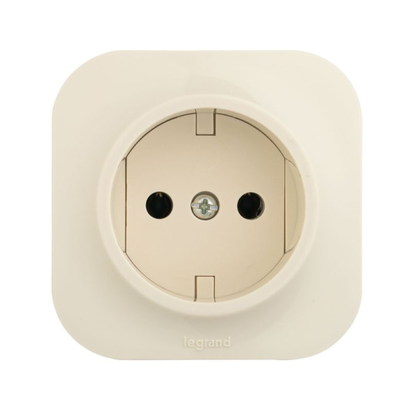 Розетка 1-м ОП Quteo 16А IP20 2P без заземл. без защ. шторок сл. кость IEK 782240