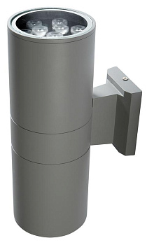 Светильник светодиодный PWL-300110/30D 2х9Вт 6500К IP65 GR архитектурный фасадный исполнение двухсторон. сер. JazzWay 2857941B