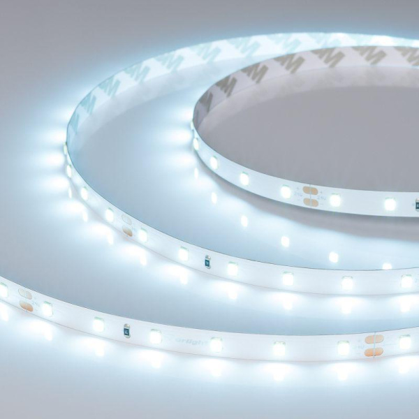Лента светодиодная RT-A60-8mm 24В Ice Blue 4.8Вт/м IP20 (уп.5м) Arlight 055376