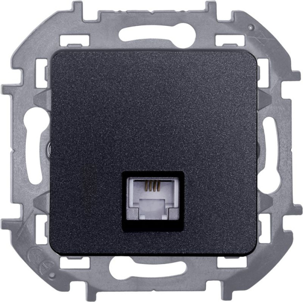 Розетка телефонная СП Inspiria RJ11 IP20 механизм антрацит IEK 673823