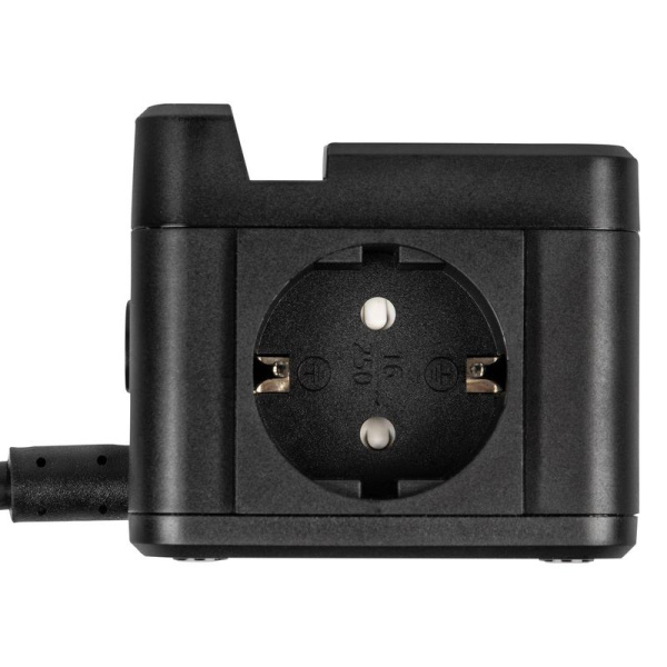 Удлинитель 2х1.5м с заземл. 16А Standard S-GCD2-1.5SBUH BLACK 3 USB держатель для телефона черн. Uniel UL-00011252