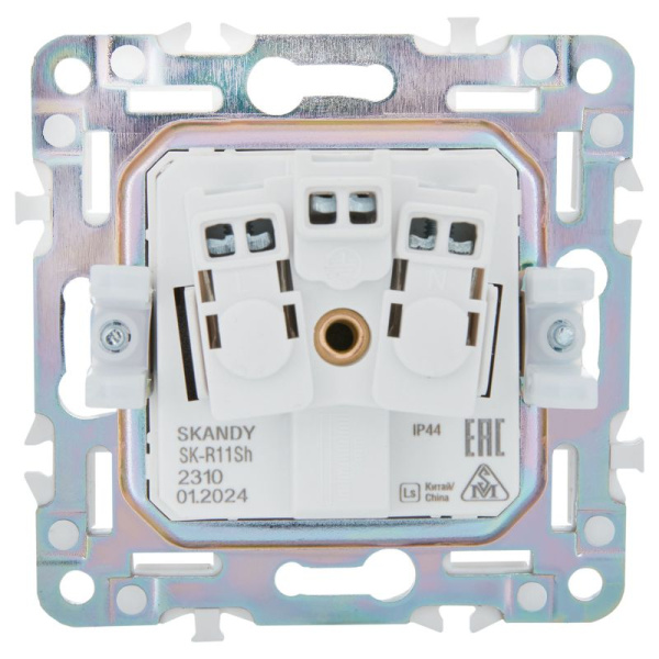 Розетка 1-м SKANDY 16А IP44 с заземл. защ. шторки с крышкой SK-R11Sh шампань IEK SK-R16-16-44-K37