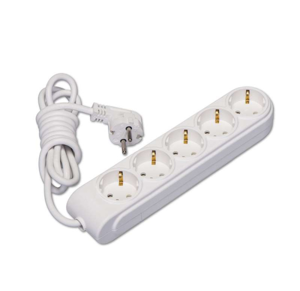 Удлинитель 5х5м с заземл. 16А IP20 защ. шторки Makel N5210063