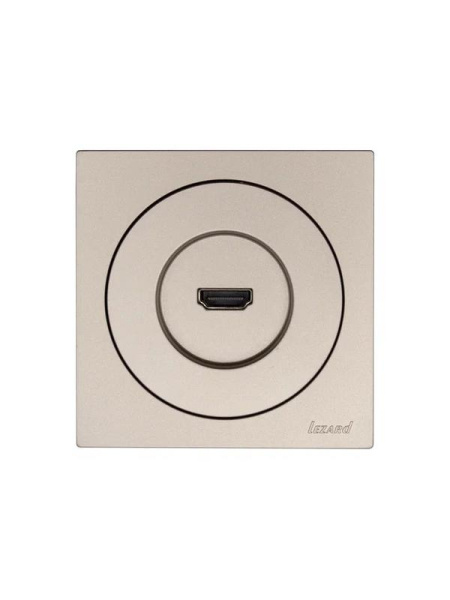 Розетка HDMI 1-м СП OSEN механизм титан LEZARD 743-3788-203