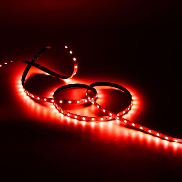 Лента светодиодная Black 2835/60-SMD 4.8Вт/м красн. IP20 210лм/м 12В (блист.5м) GAUSS 312000705