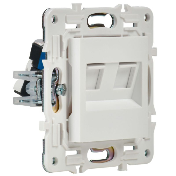 Розетка компьютерная двойн. RJ45 кат.5E SKANDY SK-K03W арктич. бел. IEK SK-K20-1-K01